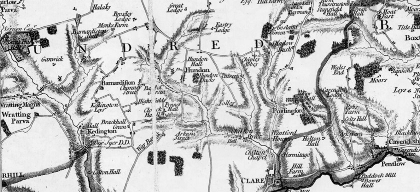 Hundon map 1783
